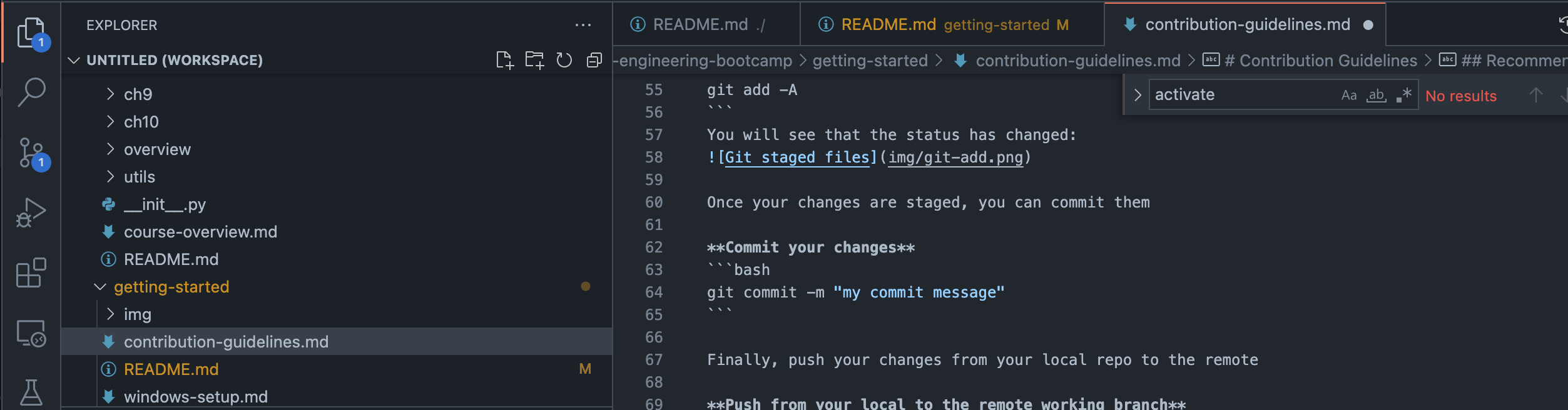 VSCode Git extension